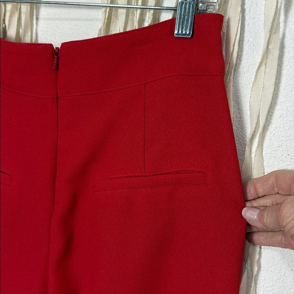 Veronica Beard Red Taren Wide Leg Trouser in Red Size 4 - Picture 7 of 14